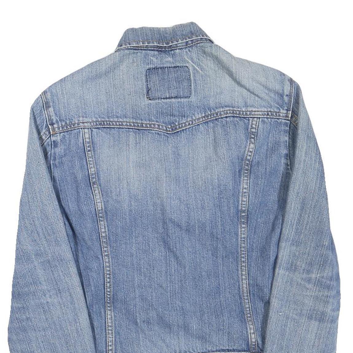 LEVI'S Mens Blue Denim Jacket XS Cotton Blend Classic Button Closure Stylish