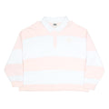 UNLIKE HUMANS Womens Pink & White Polo Collar XL Cotton Blend Sweatshirt Stripe