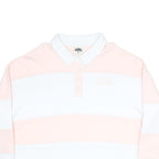 UNLIKE HUMANS Womens Pink & White Polo Collar XL Cotton Blend Sweatshirt Stripe