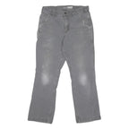 CARHARTT Mens Cotton Blend Grey Regular Fit Straight Leg Trousers W32 L28