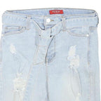 GUESS Womens Shorts Blue Casual Distressed M W28 Belted Denim Summer