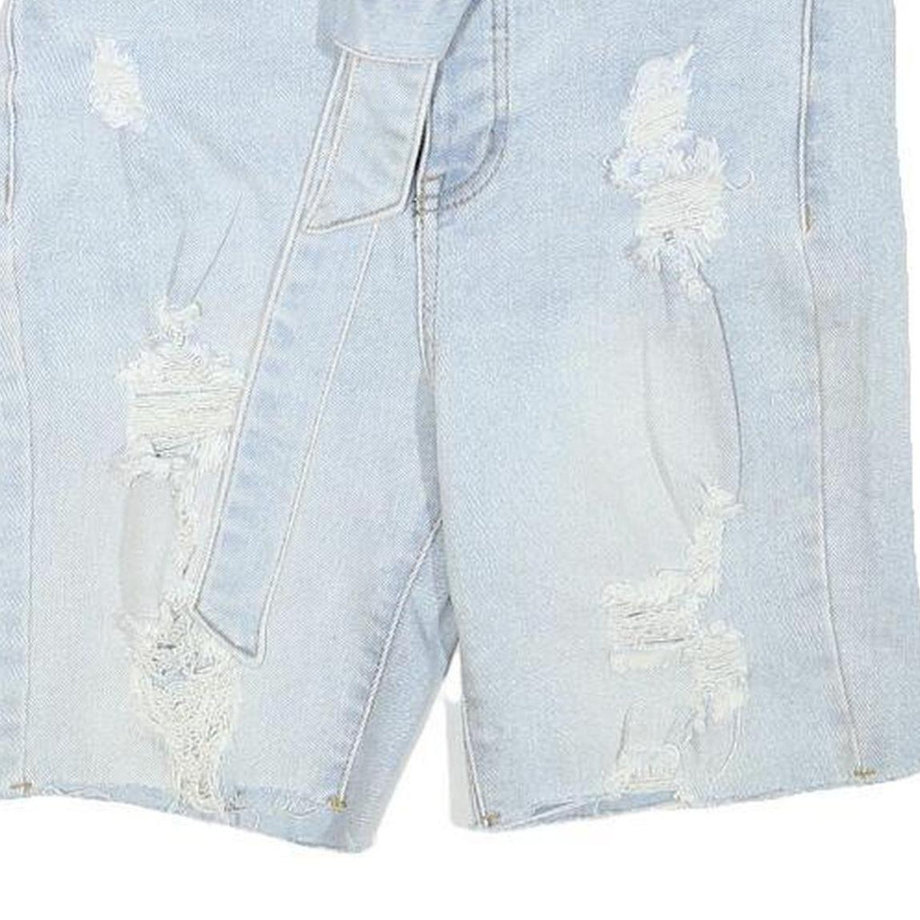 GUESS Womens Shorts Blue Casual Distressed M W28 Belted Denim Summer