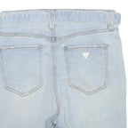 GUESS Womens Shorts Blue Casual Distressed M W28 Belted Denim Summer