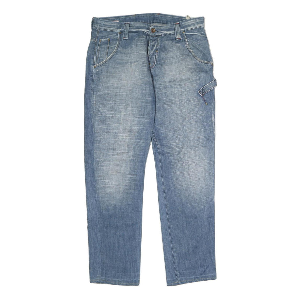 JACK & JONES Mens Jeans Blue Regular Straight Denim Medium W34 L31 Casual Wear