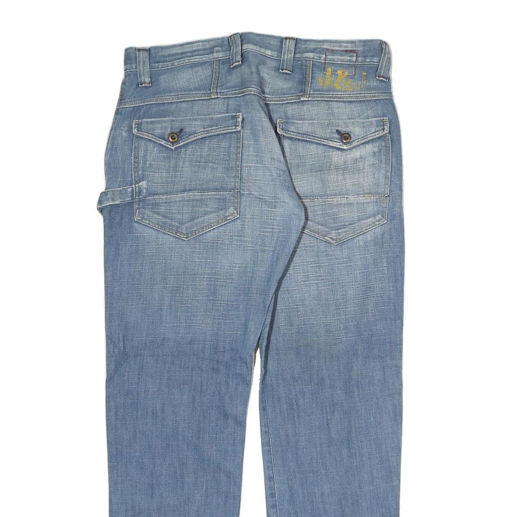 JACK & JONES Mens Jeans Blue Regular Straight Denim Medium W34 L31 Casual Wear