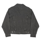 LEVI'S Womens Black Cotton Blend Denim Jacket S Button Closure Classic Fit
