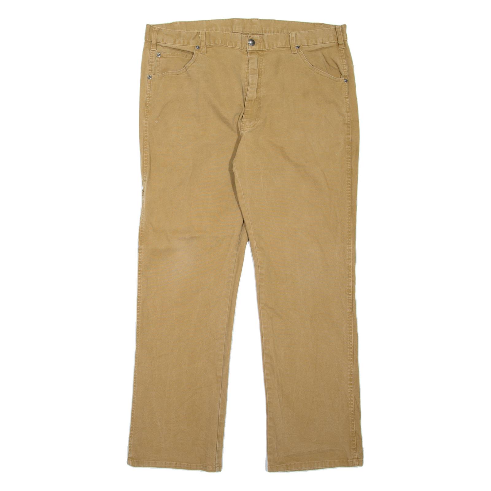 DICKIES Workwear Mens Trousers Beige Regular Straight W36 L31