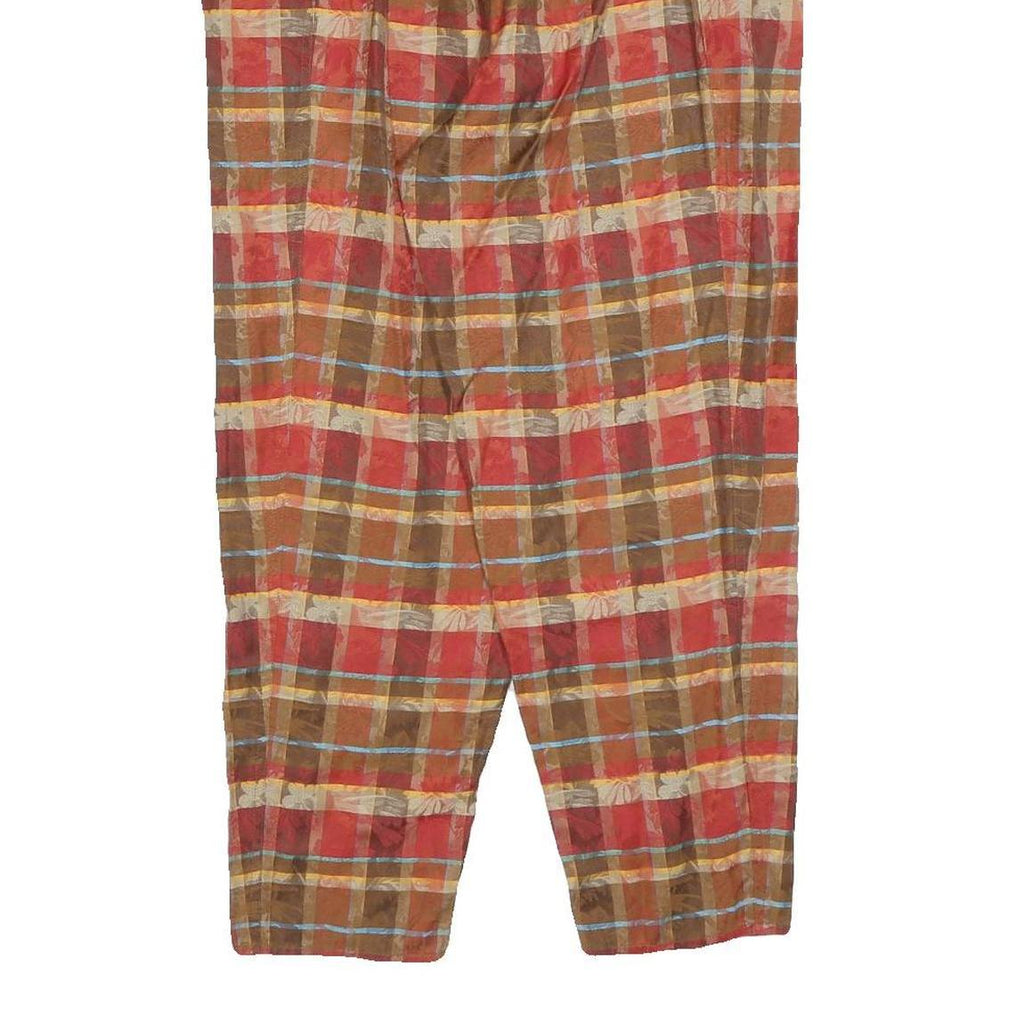 MARELLA Womens Polyester Blend Brown & Red Relaxed Straight Trousers W25 L25