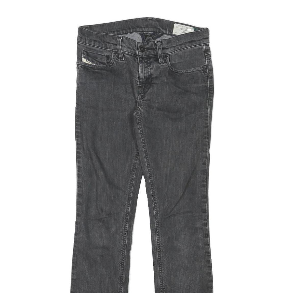 DIESEL Womens Slim Denim Jeans Black W26 L28 Stylish Cotton Blend Zip Closure