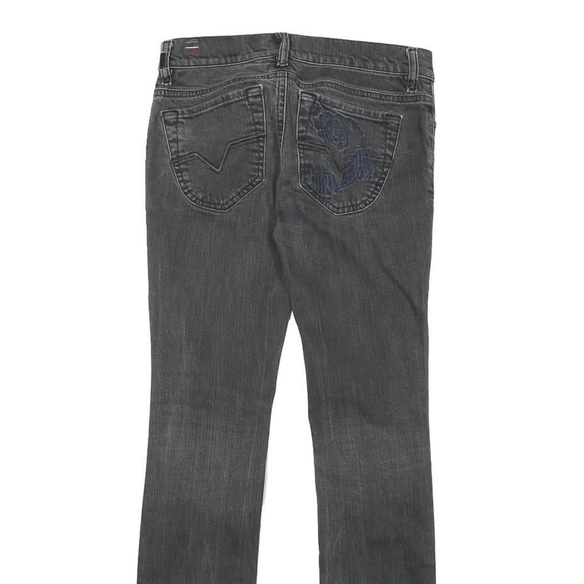 DIESEL Womens Slim Denim Jeans Black W26 L28 Stylish Cotton Blend Zip Closure