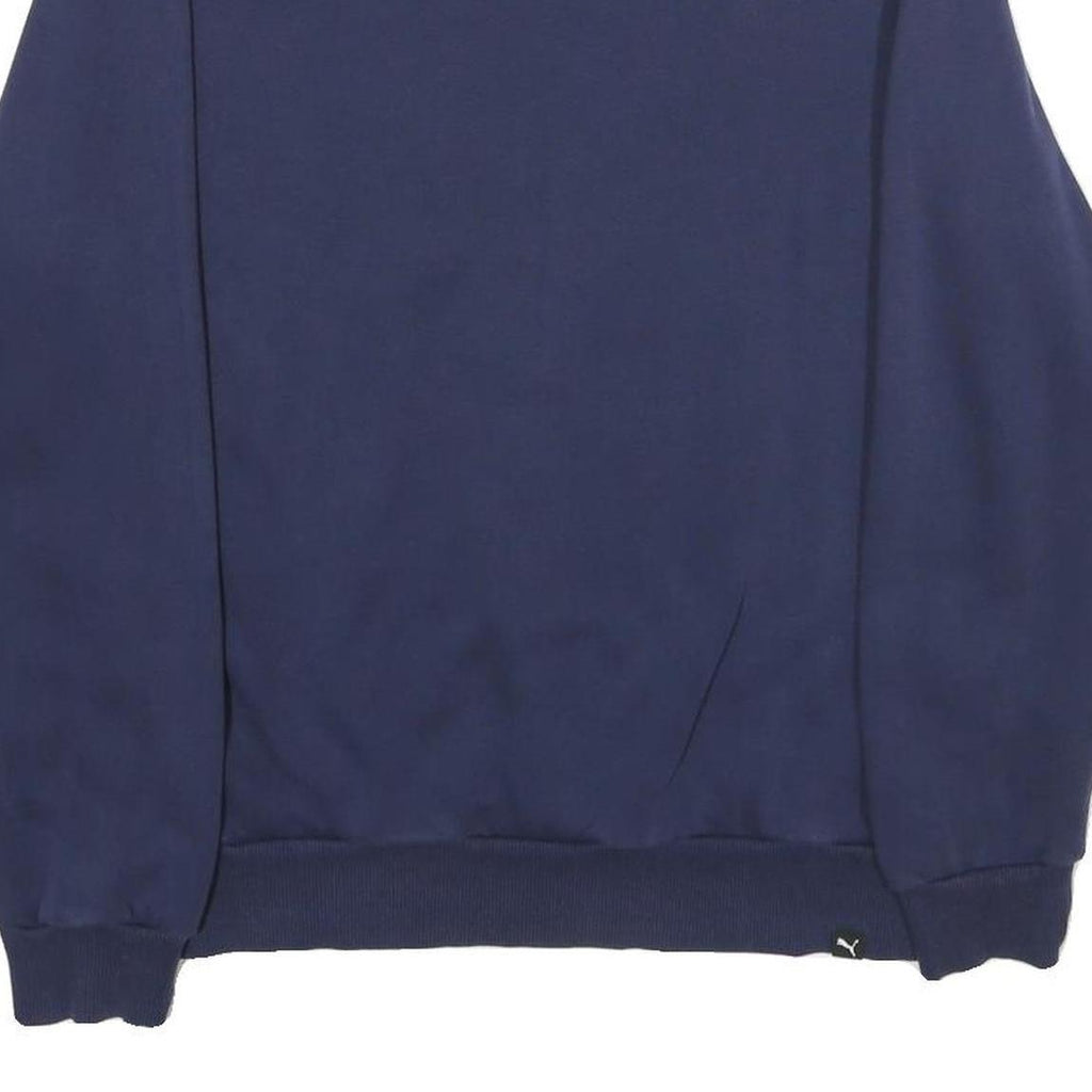 PUMA Mens Blue Crew Neck Sweatshirt M Cotton Blend Pullover Casual Sportswear