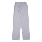 BRAGARD Womens Cotton Blend Regular Trousers W24 L33 Grey & White Check Pattern