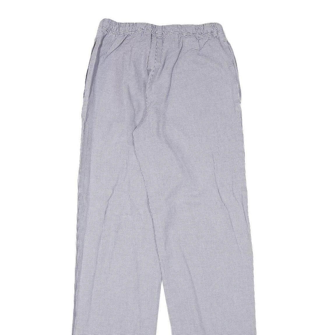 BRAGARD Womens Cotton Blend Regular Trousers W24 L33 Grey & White Check Pattern