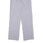 BRAGARD Womens Cotton Blend Regular Trousers W24 L33 Grey & White Check Pattern