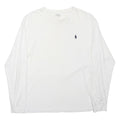 POLO RALPH LAUREN Mens White Crew Neck Long Sleeve L Cotton Blend T-Shirt