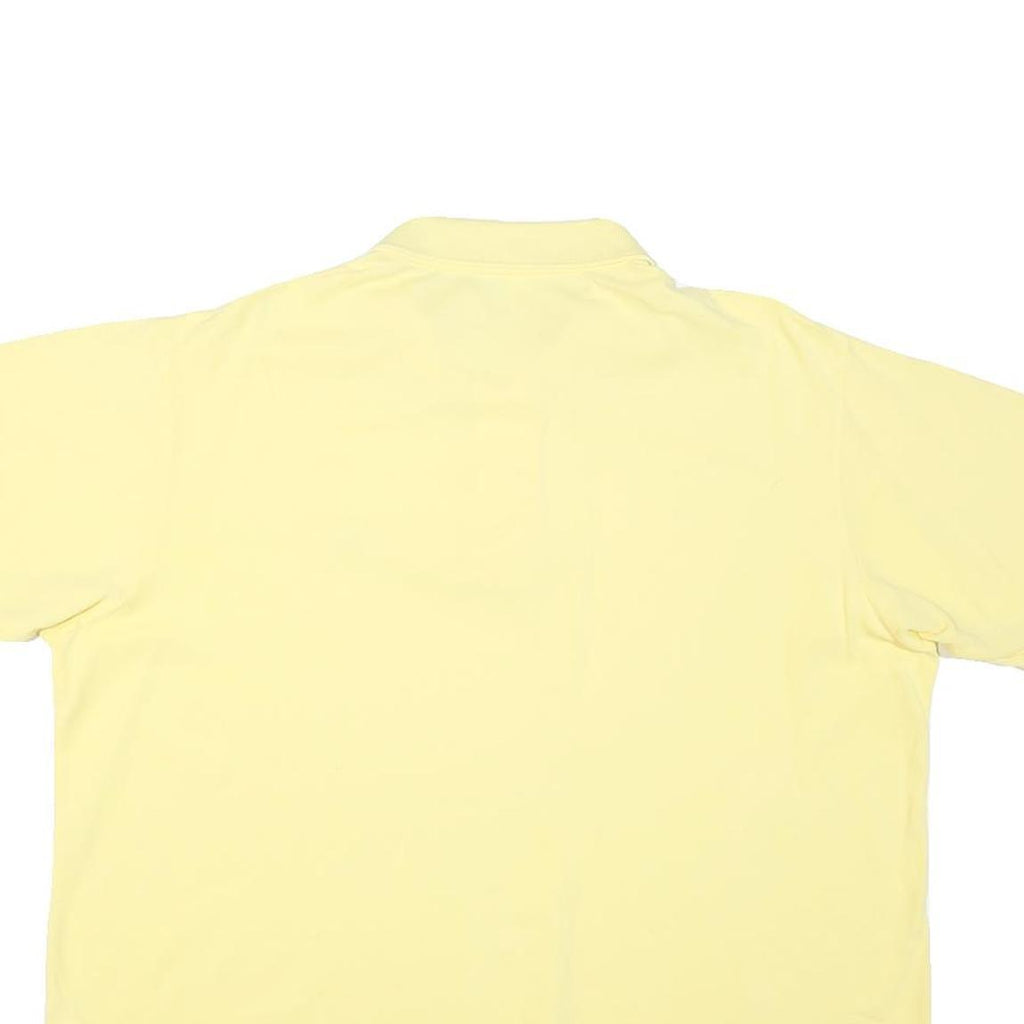 LACOSTE Mens Yellow Cotton Blend Short Sleeve Plain Polo Shirt 2XL Casual