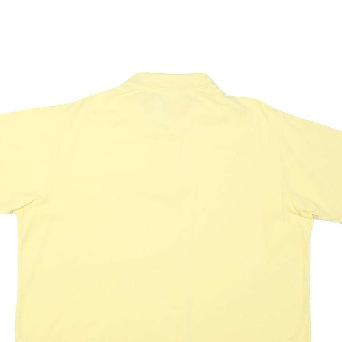 LACOSTE Mens Yellow Cotton Blend Short Sleeve Plain Polo Shirt 2XL Casual