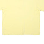 LACOSTE Mens Yellow Cotton Blend Short Sleeve Plain Polo Shirt 2XL Casual