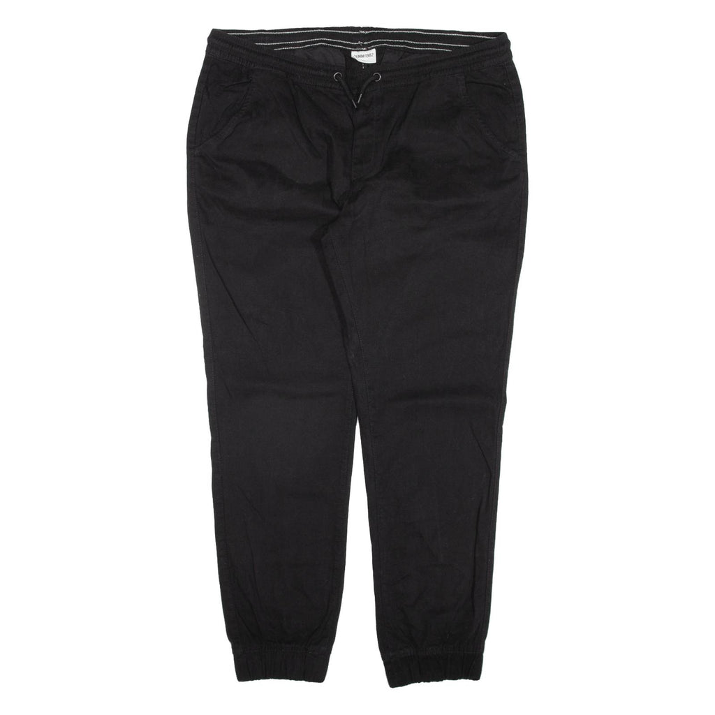 DENIM 1982 Mens Trousers Black Regular Tapered W37 L29