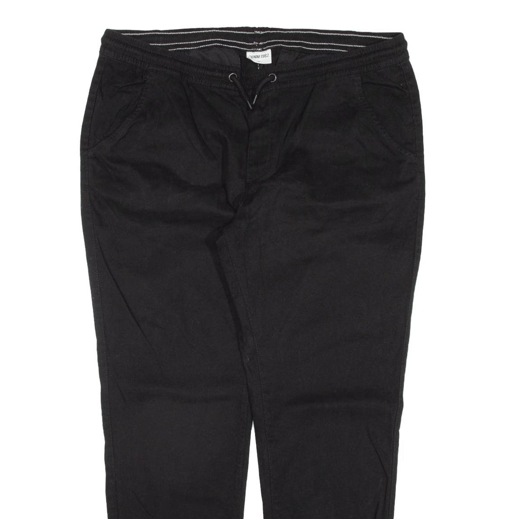 DENIM 1982 Mens Trousers Black Regular Tapered W37 L29