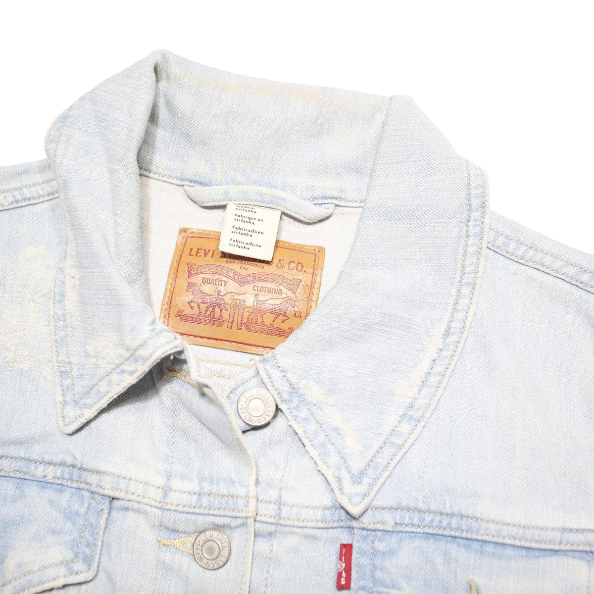 LEVI'S Womens Blue Denim Sleeveless Button XL Cotton Blend Vest Jacket Casual