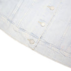 LEVI'S Womens Blue Denim Sleeveless Button XL Cotton Blend Vest Jacket Casual