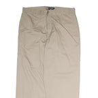 CHAPS Mens Regular Beige Cotton Trousers W26 L30 Classic Straight Zip Closure