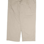 CHAPS Mens Regular Beige Cotton Trousers W26 L30 Classic Straight Zip Closure