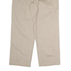 CHAPS Mens Regular Beige Cotton Trousers W26 L30 Classic Straight Zip Closure