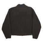 CARHARTT Mens Brown & Black Workwear Jacket 2XL Cotton Durable Zip Fastening