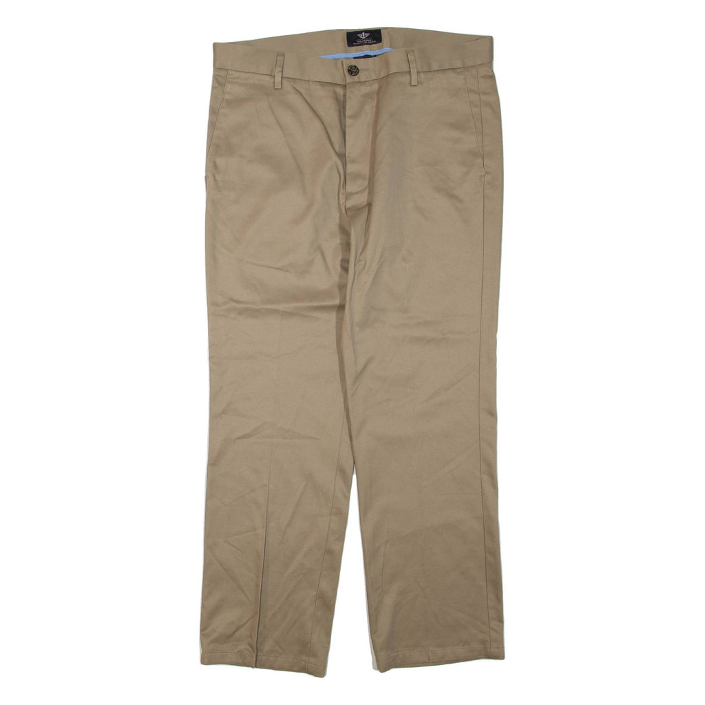 DOCKERS Mens Trousers Brown Regular Tapered W34 L29