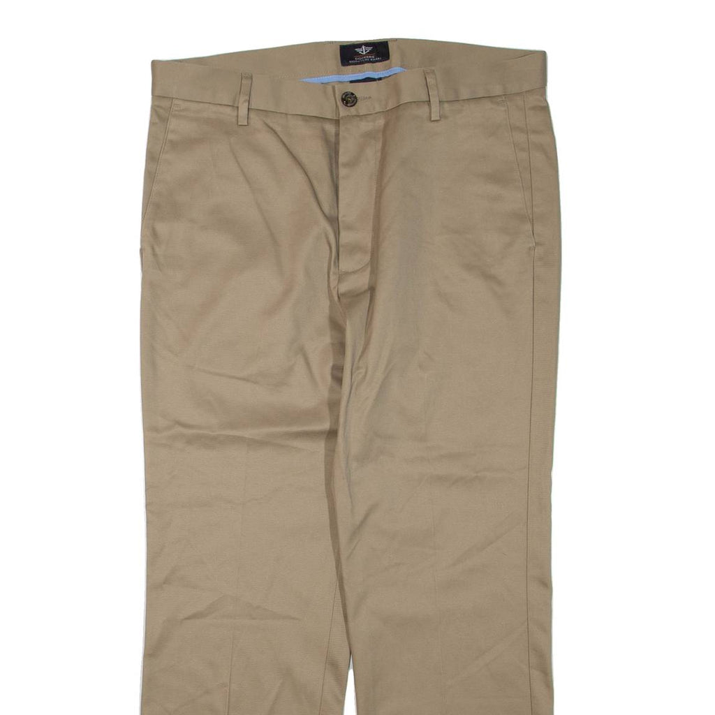 DOCKERS Mens Trousers Brown Regular Tapered W34 L29