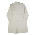 Womens Beige Button Cotton Blend Classic Jacket XL Plain Long Sleeve Button