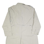 Womens Beige Button Cotton Blend Classic Jacket XL Plain Long Sleeve Button