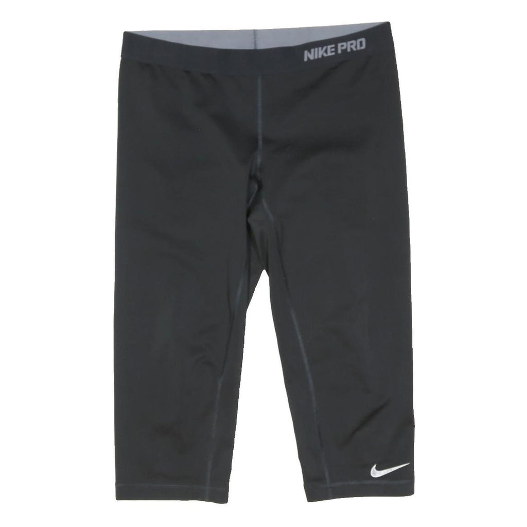 NIKE Womens Black Pro Sports Shorts L W30 Compression Leggings