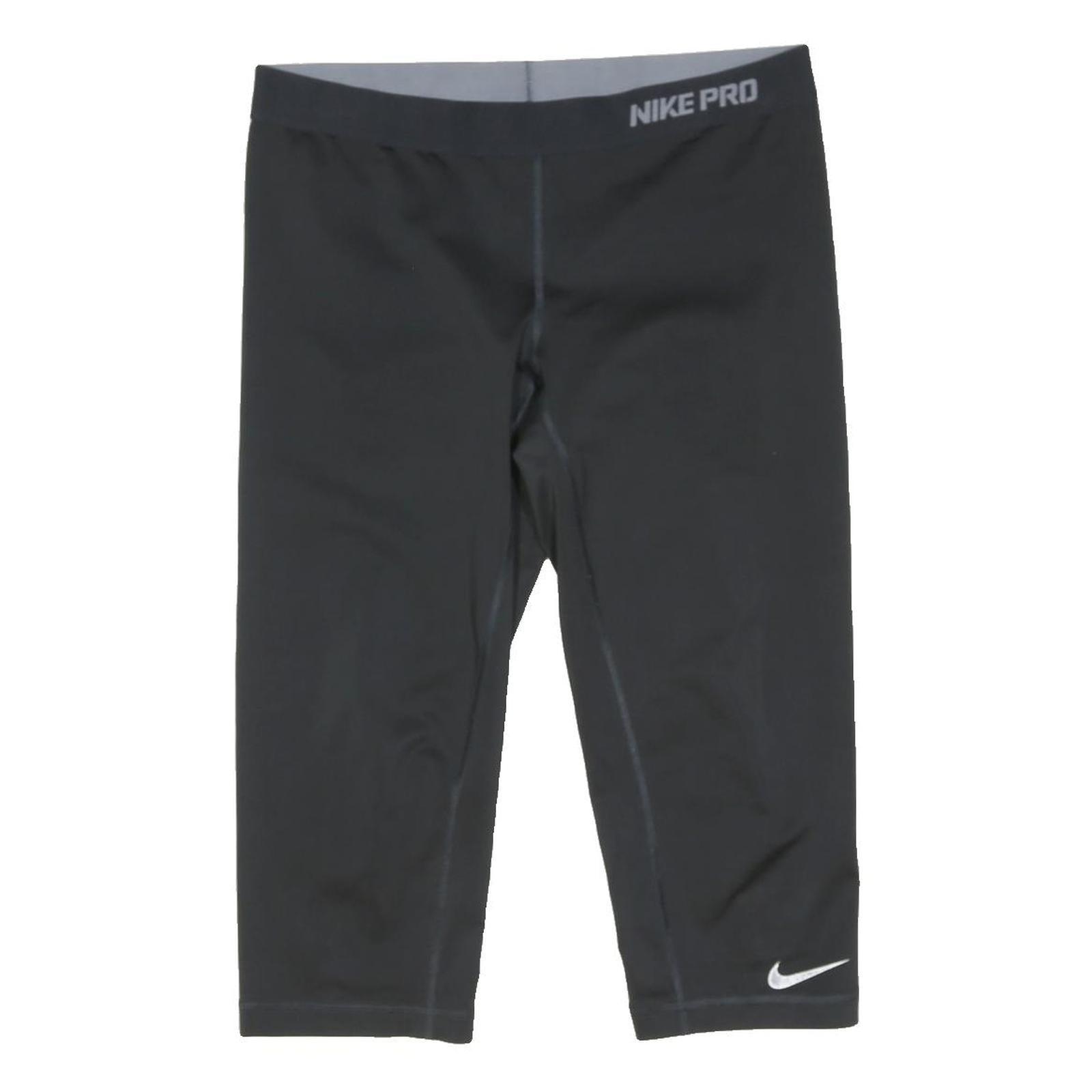 NIKE Womens Black Pro Sports Shorts L W30 Compression Leggings