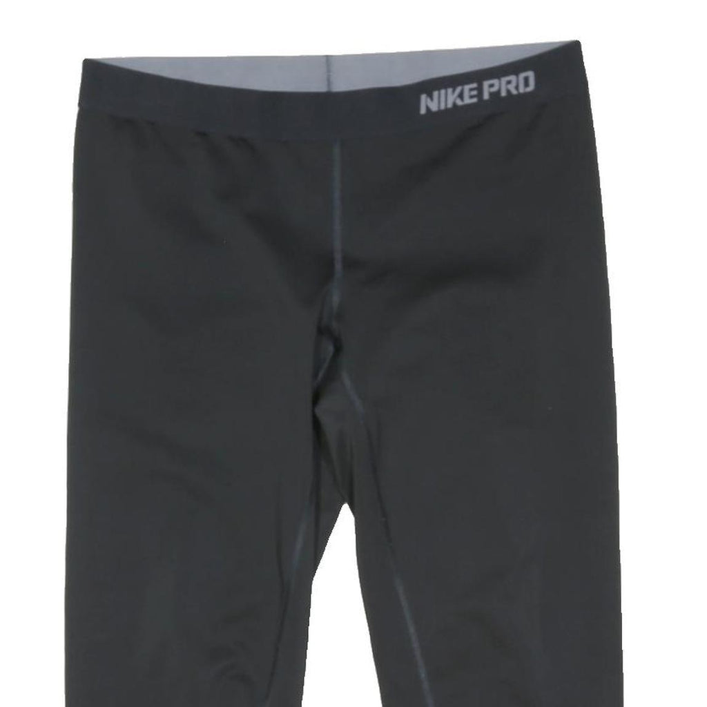 NIKE Womens Black Pro Sports Shorts L W30 Compression Leggings