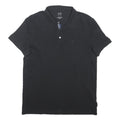 ARMANI EXCHANGE Mens Black Short Sleeve Plain Polo Shirt L Cotton Blend Casual