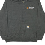 CARHARTT Mens Grey Bio-One Sacramento Full Zip Hoodie L Cotton Blend Casual