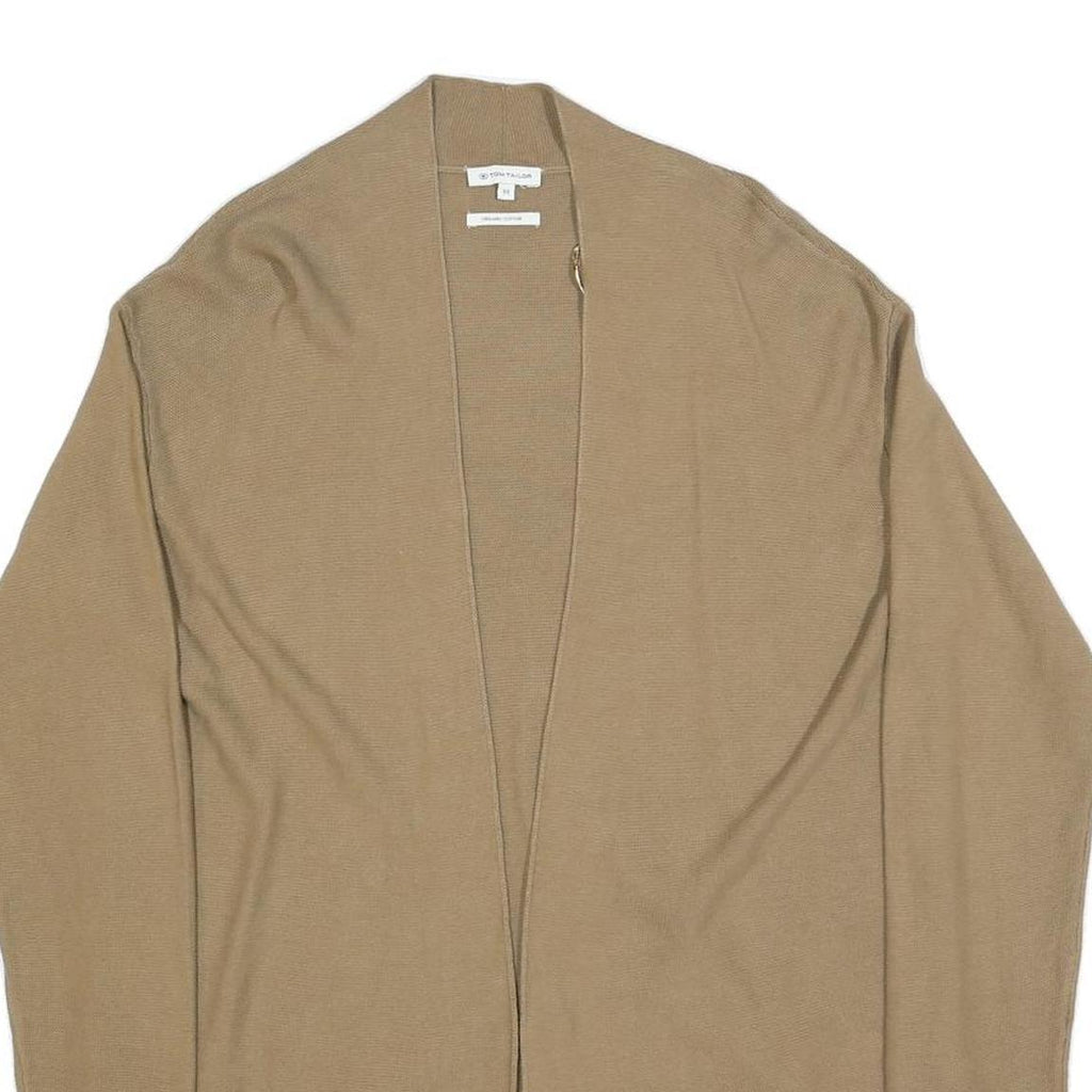 TOM TAILOR Womens Beige Basic Knit Long Sleeve Top M Casual Everyday