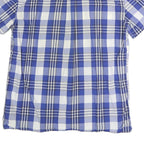 TOMMY HILFIGER Mens Blue & White Check Shirt XL Button Short Sleeve Cotton Blend