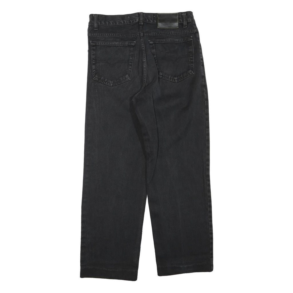 DIESEL Womens Regular Fit Black Denim Jeans W32 L28 Classic Zip Cotton Blend