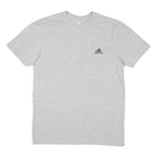 ADIDAS Mens Grey Athletic T-Shirt M Short Sleeve Crew Neck Cotton Blend