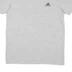 ADIDAS Mens Grey Athletic T-Shirt M Short Sleeve Crew Neck Cotton Blend