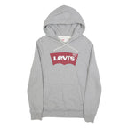 LEVI'S Mens Grey Hoodie XS Cotton Blend Casual Pullover Lightweight