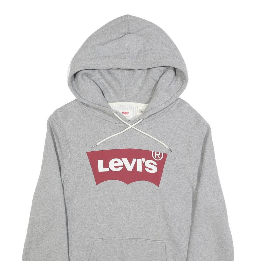 LEVI'S Mens Grey Hoodie XS Cotton Blend Casual Pullover Lightweight