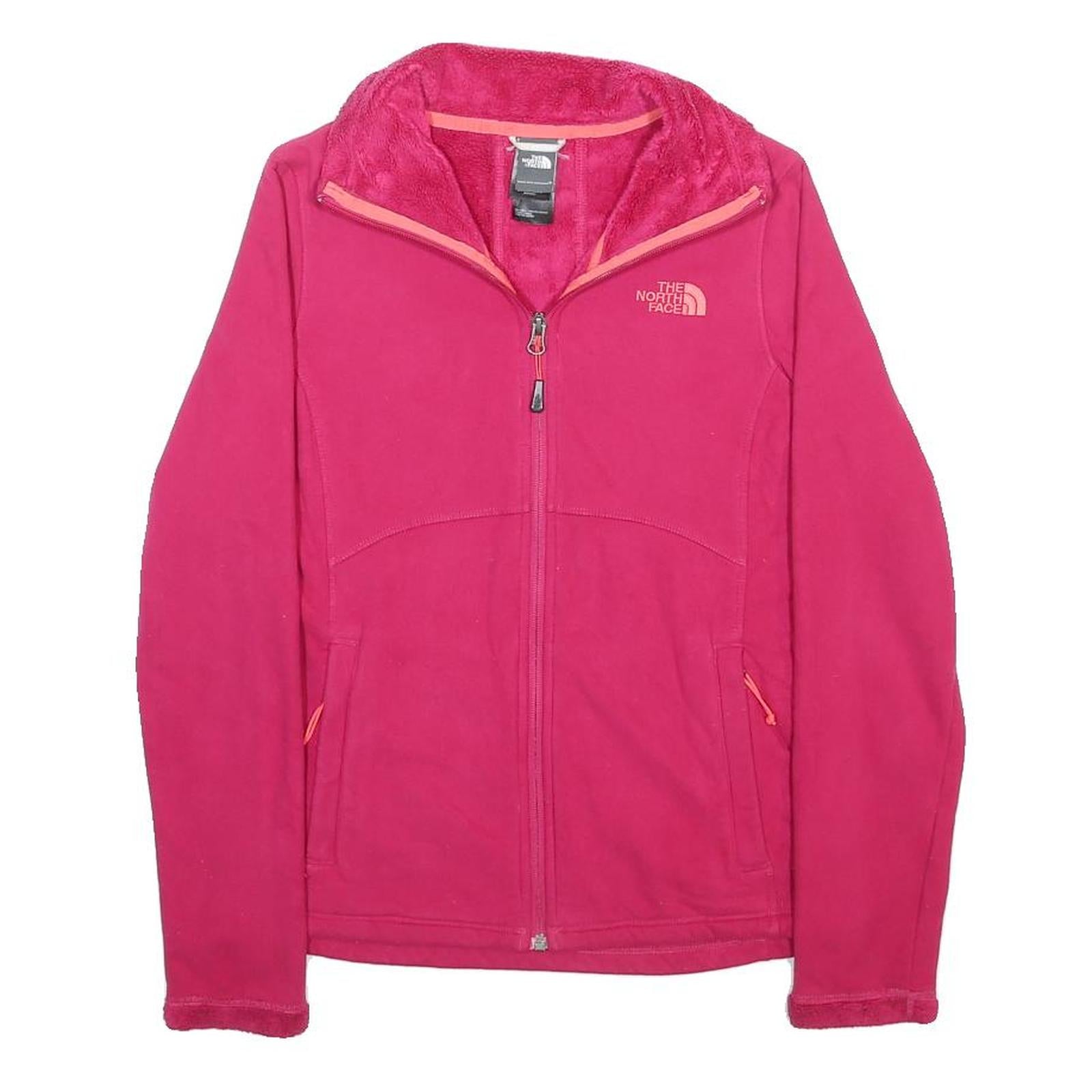 THE NORTH FACE Womens Pink Jacket XS Polyester Zip Fleece Casual Outdoor