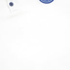 NIKE Mens White & Navy Paris Saint-Germain Short Sleeve Polo Shirt L Cotton
