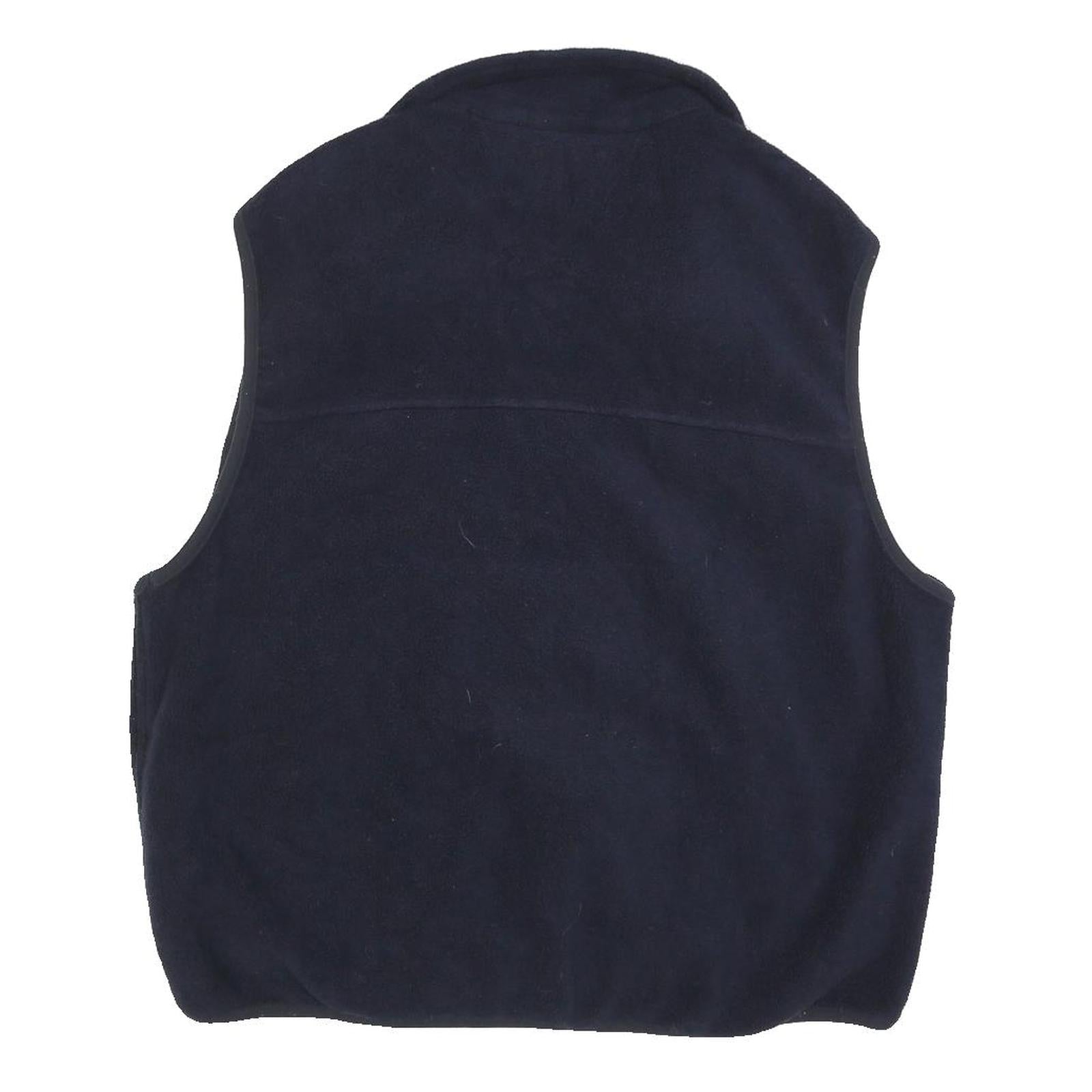 TOMMY HILFIGER Mens Navy Green Logo Zip Jacket L Polyester Fleece Casual