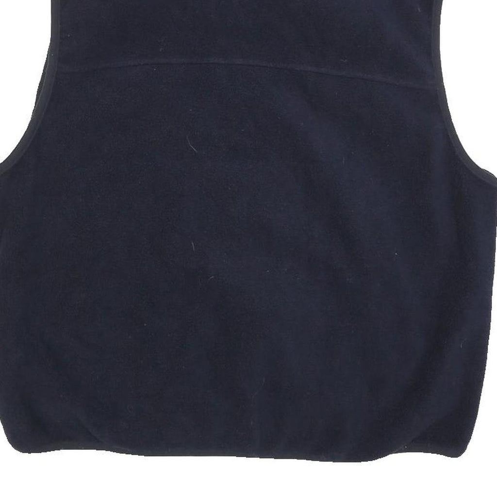 TOMMY HILFIGER Mens Navy Green Logo Zip Jacket L Polyester Fleece Casual